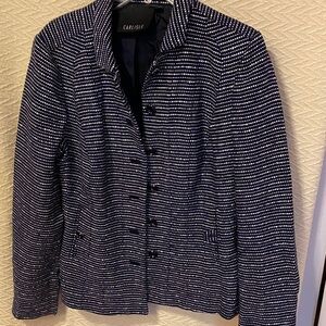 Carlisle Black and White Dot-Pattern Lightweight Jacket